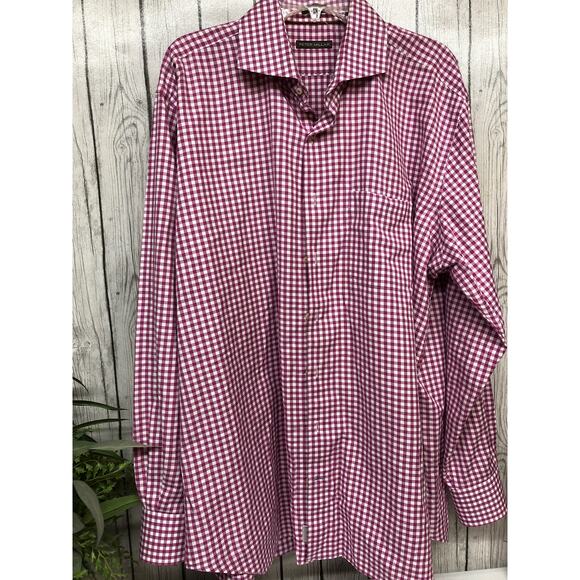 Peter Millar Other - Peter Millar Pink & White Long Sleeve Button Down Shirt Men's size xl